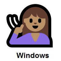 Deaf Woman: Medium Skin Tone on Microsoft Windows