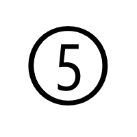Dingbat Circled Sans-Serif Digit Five