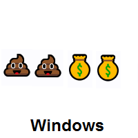 Double Pile of Poo and Double Money Bag on Microsoft Windows