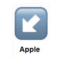 Down-Left Arrow on Apple iOS