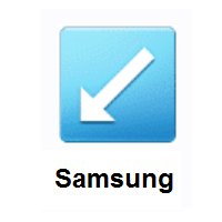 Down-Left Arrow on Samsung