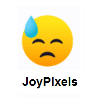 Downcast Face With Sweat on JoyPixels