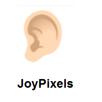 Ear: Light Skin Tone on JoyPixels