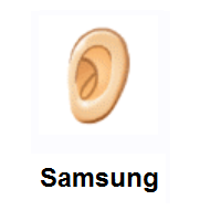 Ear: Light Skin Tone on Samsung