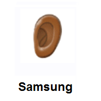 Ear: Medium-Dark Skin Tone on Samsung