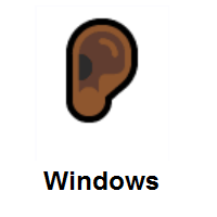 Ear: Medium-Dark Skin Tone on Microsoft Windows