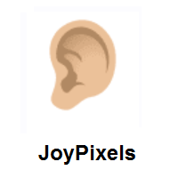 Ear: Medium-Light Skin Tone on JoyPixels