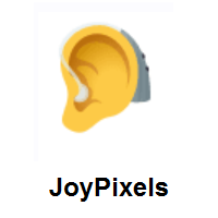 Ear With Hearing Aid on JoyPixels