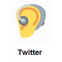 Ear With Hearing Aid on Twitter Twemoji