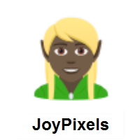 Elf: Dark Skin Tone on JoyPixels