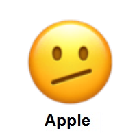 Face with Diagonal Mouth on Apple iOS