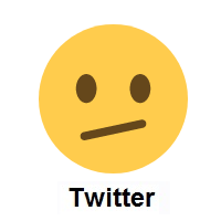 Face with Diagonal Mouth on Twitter Twemoji
