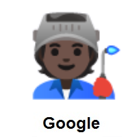 Factory Worker: Dark Skin Tone on Google Android