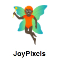 Fairy: Dark Skin Tone on JoyPixels