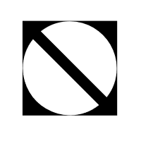 Falling Diagonal In White Circle In Black Square