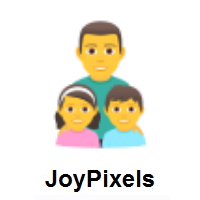 Family: Man, Girl, Boy on JoyPixels