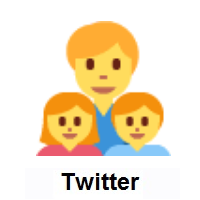 Family: Man, Girl, Boy on Twitter Twemoji