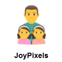 Family: Man, Girl, Girl on JoyPixels