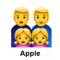 Family: Man, Man, Girl, Girl on Apple iOS