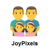 Family: Man, Man, Girl, Girl on JoyPixels