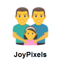 Family: Man, Man, Girl on JoyPixels