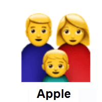 Family: Man, Woman, Boy on Apple iOS