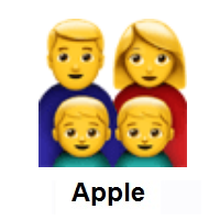 Family: Man, Woman, Boy, Boy on Apple iOS