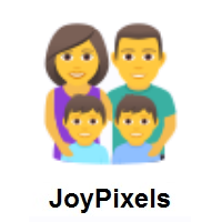 Family: Man, Woman, Boy, Boy on JoyPixels