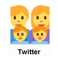 Family: Man, Woman, Boy, Boy on Twitter Twemoji
