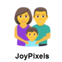 Family: Man, Woman, Boy on JoyPixels
