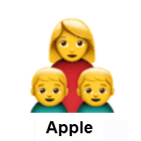 Family: Woman, Boy, Boy on Apple iOS