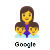 Family: Woman, Boy, Boy on Google Android