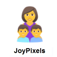 Family: Woman, Boy, Boy on JoyPixels