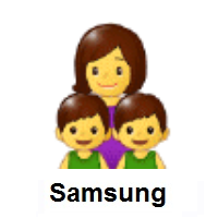 Family: Woman, Boy, Boy on Samsung