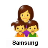 Family: Woman, Girl, Boy on Samsung