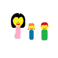 Family: Woman, Girl, Boy