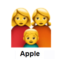 Family: Woman, Woman, Boy on Apple iOS
