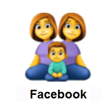 Family: Woman, Woman, Boy on Facebook