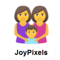 Family: Woman, Woman, Boy on JoyPixels