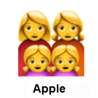 Family: Woman, Woman, Girl, Girl on Apple iOS