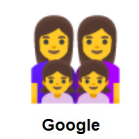 Family: Woman, Woman, Girl, Girl on Google Android