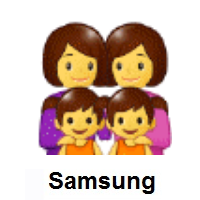 Family: Woman, Woman, Girl, Girl on Samsung