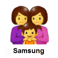 Family: Woman, Woman, Girl on Samsung
