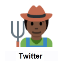 Farmer: Dark Skin Tone on Twitter Twemoji