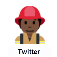 Firefighter: Dark Skin Tone on Twitter Twemoji