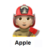 Firefighter: Medium-Light Skin Tone on Apple iOS
