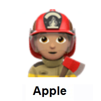 Firefighter: Medium Skin Tone on Apple iOS