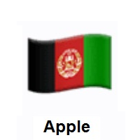 Flag of Afghanistan on Apple iOS