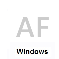 Flag of Afghanistan on Microsoft Windows