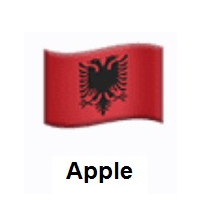 Flag of Albania on Apple iOS
